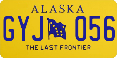 AK license plate GYJ056