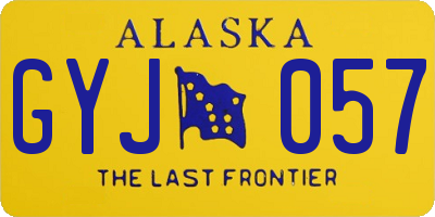 AK license plate GYJ057