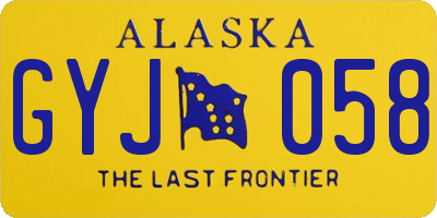 AK license plate GYJ058