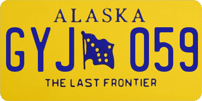 AK license plate GYJ059