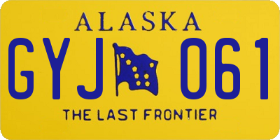 AK license plate GYJ061