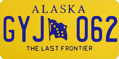 AK license plate GYJ062
