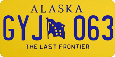 AK license plate GYJ063