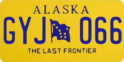 AK license plate GYJ066