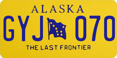 AK license plate GYJ070