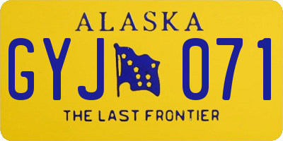 AK license plate GYJ071