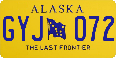 AK license plate GYJ072