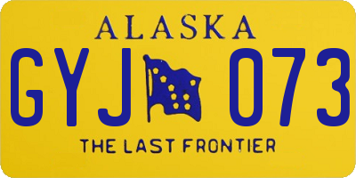 AK license plate GYJ073