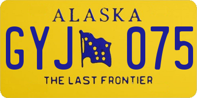 AK license plate GYJ075