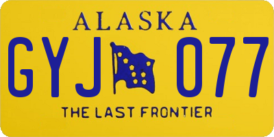 AK license plate GYJ077