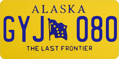 AK license plate GYJ080