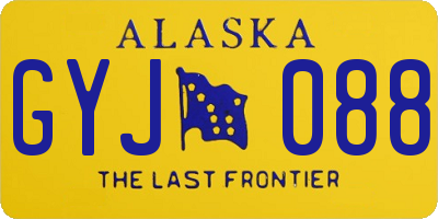 AK license plate GYJ088