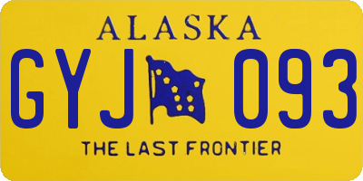 AK license plate GYJ093