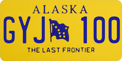 AK license plate GYJ100
