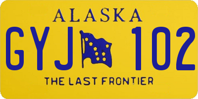 AK license plate GYJ102