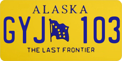 AK license plate GYJ103