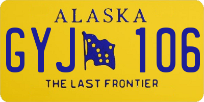AK license plate GYJ106