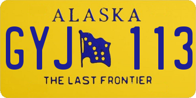 AK license plate GYJ113