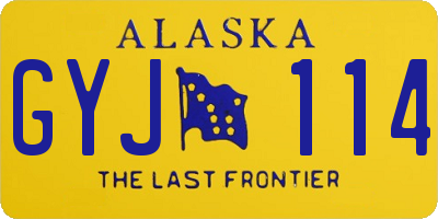 AK license plate GYJ114