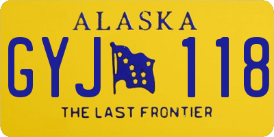 AK license plate GYJ118