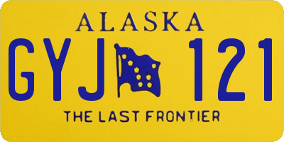 AK license plate GYJ121