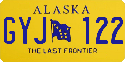 AK license plate GYJ122