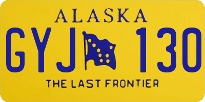 AK license plate GYJ130