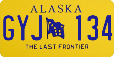 AK license plate GYJ134