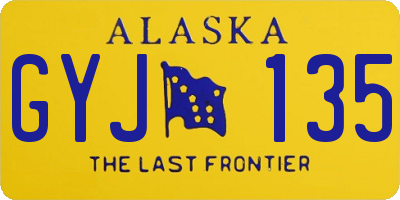 AK license plate GYJ135