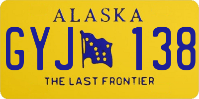 AK license plate GYJ138