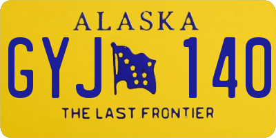 AK license plate GYJ140