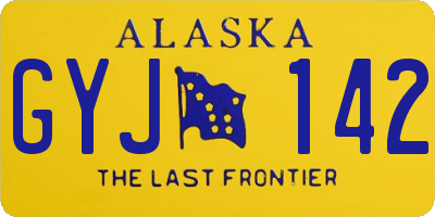 AK license plate GYJ142