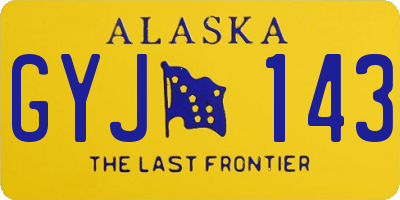 AK license plate GYJ143