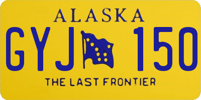 AK license plate GYJ150