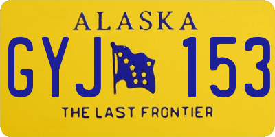AK license plate GYJ153