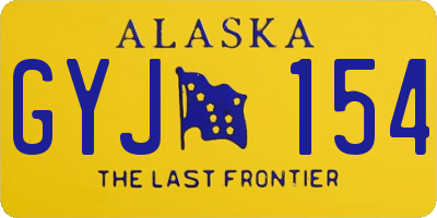 AK license plate GYJ154