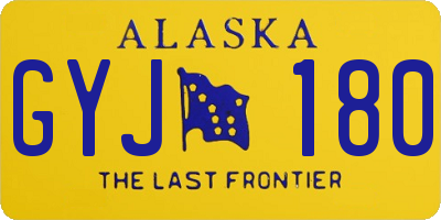 AK license plate GYJ180