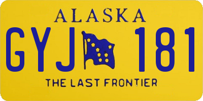 AK license plate GYJ181