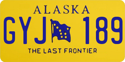 AK license plate GYJ189