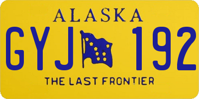 AK license plate GYJ192