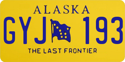 AK license plate GYJ193