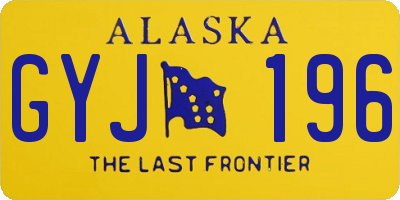 AK license plate GYJ196