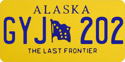 AK license plate GYJ202