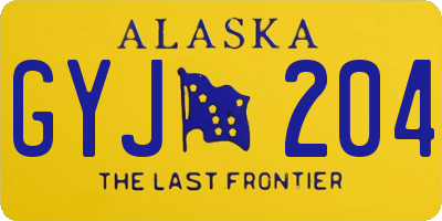 AK license plate GYJ204