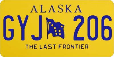 AK license plate GYJ206