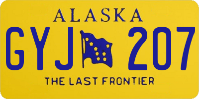 AK license plate GYJ207