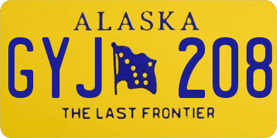 AK license plate GYJ208