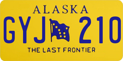 AK license plate GYJ210