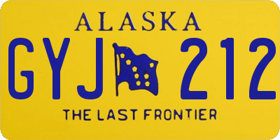 AK license plate GYJ212