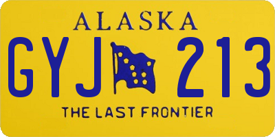 AK license plate GYJ213